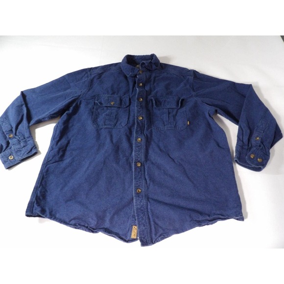 Guide Series Shacket Jacket Shirt Navy Blue Button Layers Mens Work Spring Fall - Picture 1 of 12